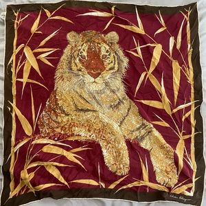 Vintage Ferragamo Silk Scarf Large